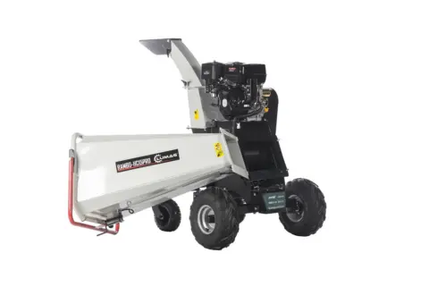 LUMAG RAMBO-HC15PRO Benzin-Trommelhäcksler mit Pendelachse