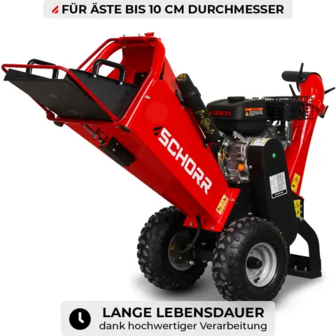 SCHORR RR100THX Benzin-Holzhäcksler für Schnittgut bis 100 mm