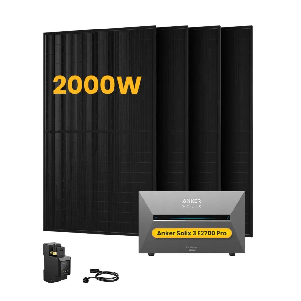 Anker SOLIX Solarbank 3 E2700 Pro – Solarbank-Set mit 4 × 500-W-Solarmodul