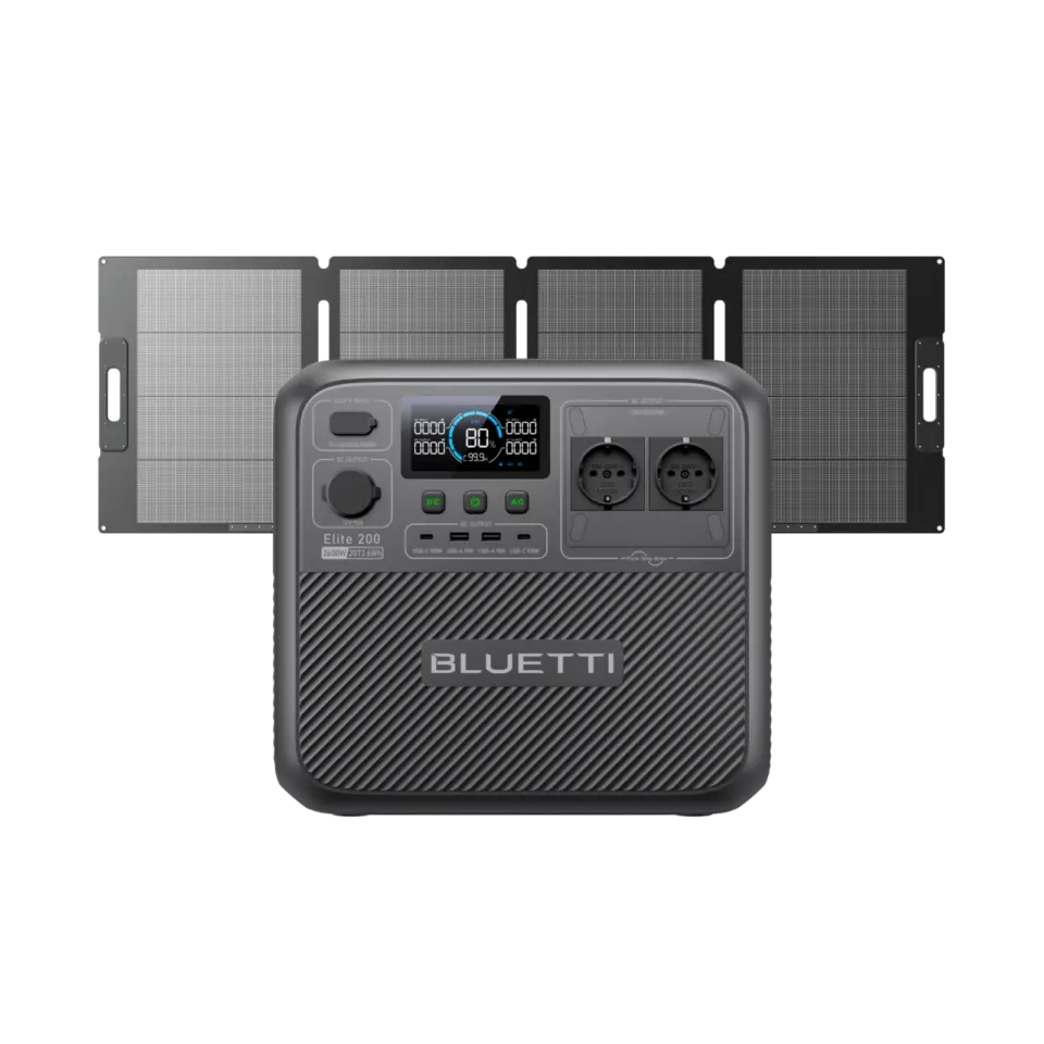 BLUETTI Elite 200 V2 – Solargenerator-Set 2.073,6 Wh / 2.600 W